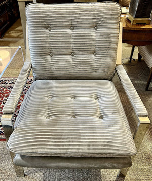 PAIR/Cy Mann Leather & Chrome Chairs