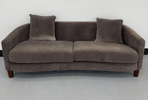 Two Cushion Modern Sofa with Throw Pillows